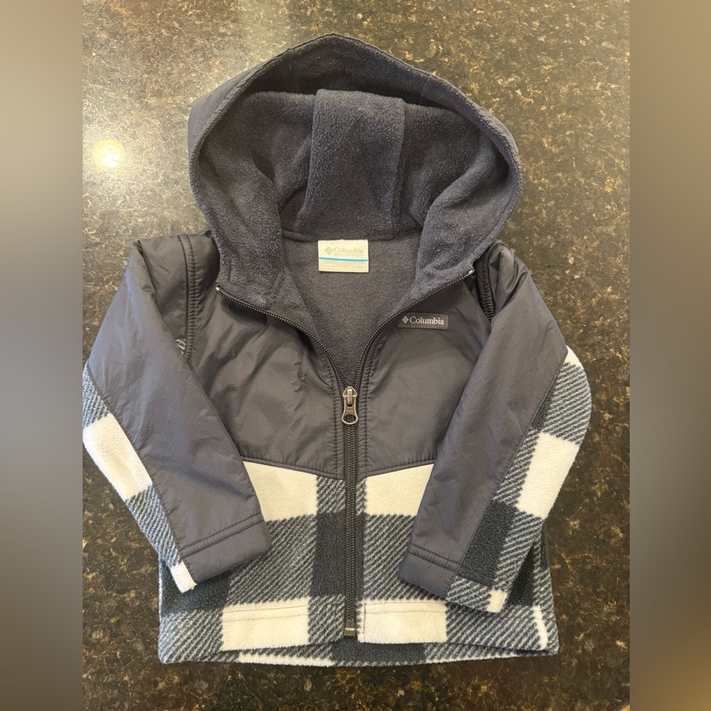 Columbia Black Buffalo Check Fleece Jacket